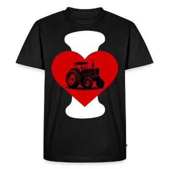 J’adore tracteur - T-shirt Premium bio Homme - noir - Devant - Nico (187cm)