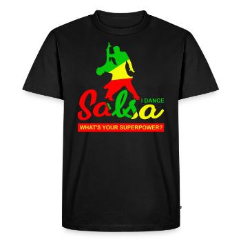 dancing salsa - Men's Premium Organic T-Shirt - black - Front - Nico (187cm)