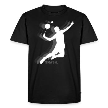 Raquette de badminton Smash - T-shirt Premium bio Homme - noir - Devant - Nico (187cm)
