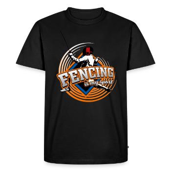 Escrime Escrime Swordplay Arts Martiaux Cadeau - T-shirt Premium bio Homme - noir - Devant - Nico (187cm)