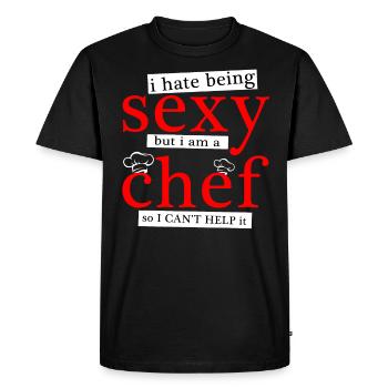 Chef Chef Chef Chef Cuisine Cuisine Cadeau - T-shirt Premium bio Homme - noir - Devant - Nico (187cm)