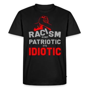 Anti-racisme Anti-racisme Nazis Right - T-shirt Premium bio Homme - noir - Devant - Nico (187cm)