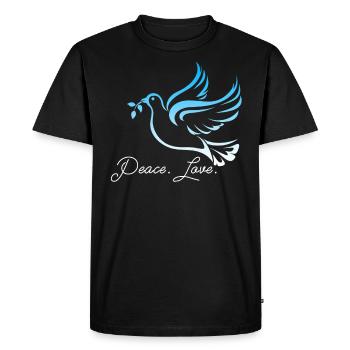 Paix pacifier la paix sucette cadeau - T-shirt Premium bio Homme - noir - Devant - Nico (187cm)