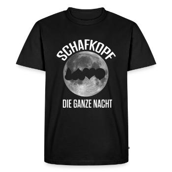Bierkopf Schafkopf die ganze Nacht Wirtshaus Bier - Männer Premium Bio T-Shirt - Schwarz - Vorne - Nico (187cm)