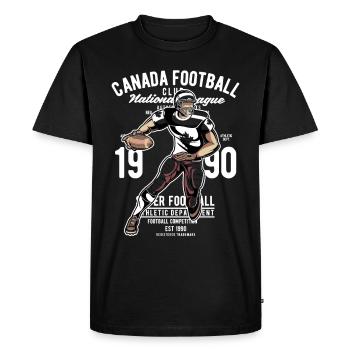 Canada Football T-Shirt Sports - Men's Premium Organic T-Shirt - black - Front - Nico (187cm)