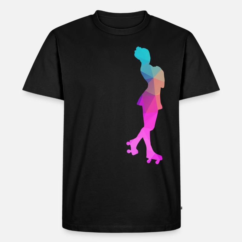 Rollkunstlauf Rollschuh Pirouette Polygon Geschenk - Männer Premium Bio T-Shirt - Schwarz