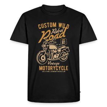 Wild personnalisé - T-shirt Premium bio Homme - noir - Devant - Nico (187cm)