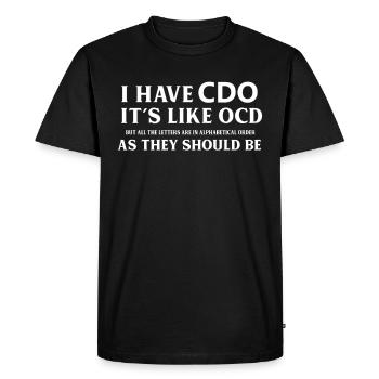 J'ai CDO c'est comme OCD - T-shirt Premium bio Homme - noir - Devant - Nico (187cm)