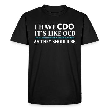 J'ai CDO c'est comme OCD - T-shirt Premium bio Homme - noir - Devant - Nico (187cm)