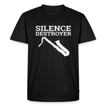 Saxophone instrument de musique faisant de la musique idée cadeau - T-shirt Premium bio Homme - noir - Devant - Nico (187cm)