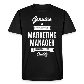 Responsable marketing - T-shirt Premium bio Homme - noir - Devant - Nico (187cm)