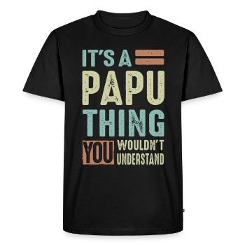It's a Papu Thing - Men's Premium Organic T-Shirt - black - Front - Nico (187cm)