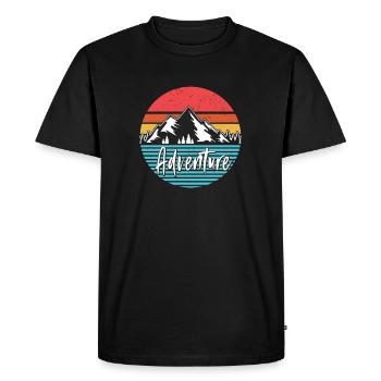 Travel Travel Holiday Mountains Camping Alps Gifts - Men's Premium Organic T-Shirt - black - Front - Nico (187cm)