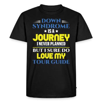 I Love My Tour Guide Down Syndrome Journey - Men's Premium Organic T-Shirt - black - Front - Nico (187cm)