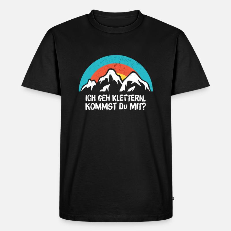 Klettern Sportklettern Felsklettern Geschenkidee - Männer Premium Bio T-Shirt - Schwarz