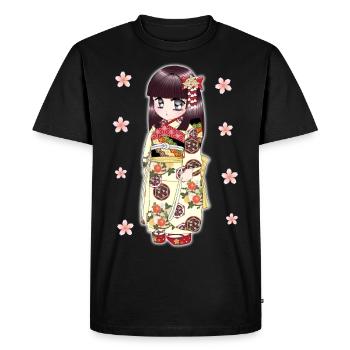 Kimono japonaise mignonne - T-shirt Premium bio Homme - noir - Devant - Nico (187cm)