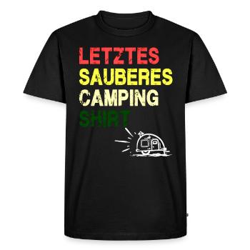 Letztes sauberes Camping Shirt - Männer Premium Bio T-Shirt - Schwarz - Vorne - Nico (187cm)