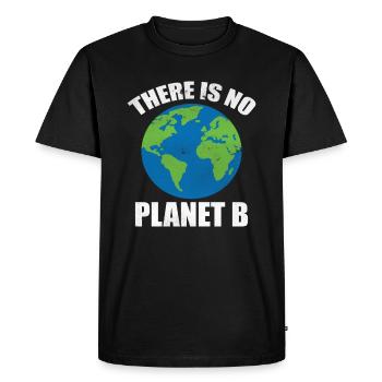 Il n'y a pas de planète B - T-shirt Premium bio Homme - noir - Devant - Nico (187cm)