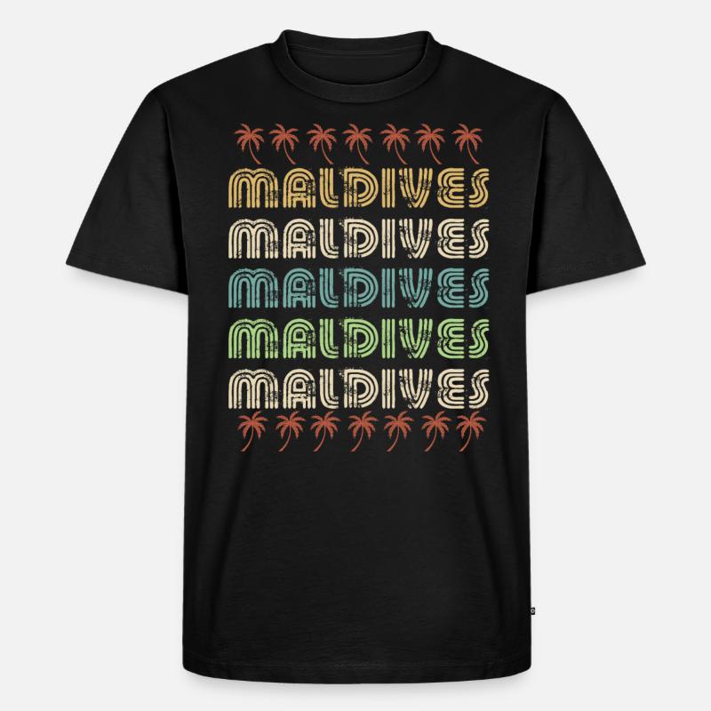 maldives repeat - Männer Premium Bio T-Shirt - Schwarz