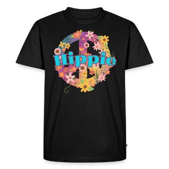 Gifts for Hippies | Hippie Peace Gift Ideas - Men's Premium Organic T-Shirt - black - Front - Nico (187cm)