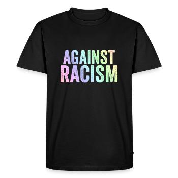 Contre le racisme | Antifa Antifascisme Cadeaux - T-shirt Premium bio Homme - noir - Devant - Nico (187cm)