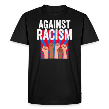Contre le racisme Antifa Antifasciste Liens Cadeau - T-shirt Premium bio Homme - noir - Devant - Nico (187cm)