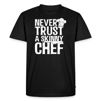Gift idea for chefs | Chef cooking hobby chef - Men's Premium Organic T-Shirt - black - Front - Nico (187cm)