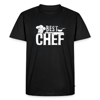 Cook profession | Amateur chef cooking education gifts - Men's Premium Organic T-Shirt - black - Front - Nico (187cm)