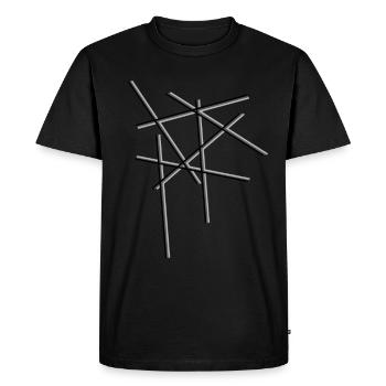 Bar dash art design - Men's Premium Organic T-Shirt - black - Front - Nico (187cm)