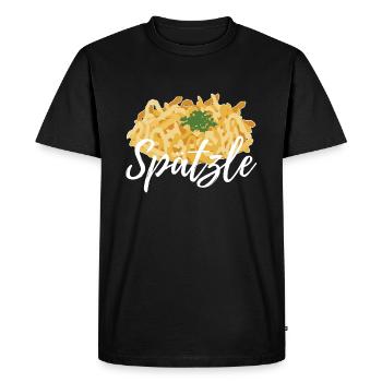 Les paroles tardives | Souabe Souabe Souabe Idée de cadeau - T-shirt Premium bio Homme - noir - Devant - Nico (187cm)