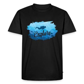 Diver disant | Cadeau de mer pour moniteur de plongée - T-shirt Premium bio Homme - noir - Devant - Nico (187cm)