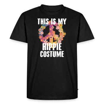 Costume hippie | Tenues hippies idées cadeaux années 60 - T-shirt Premium bio Homme - noir - Devant - Nico (187cm)