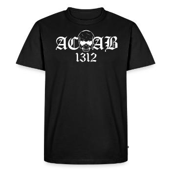 ACAB POLICE 1312 flics salauds chemise cadeau gif - T-shirt Premium bio Homme - noir - Devant - Nico (187cm)