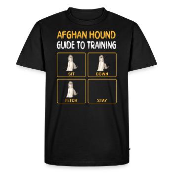 Afghan Hound Guide To Training Dog Obedience - Men's Premium Organic T-Shirt - black - Front - Nico (187cm)