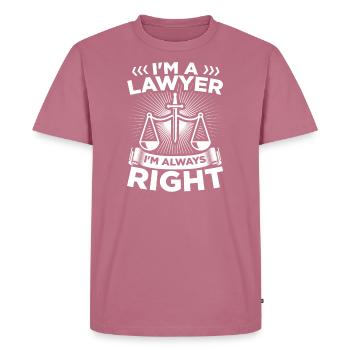 Profession d'avocat | Idées de cadeaux pour les avocats - T-shirt Premium bio Homme - mauve - Devant - Nico (187cm)
