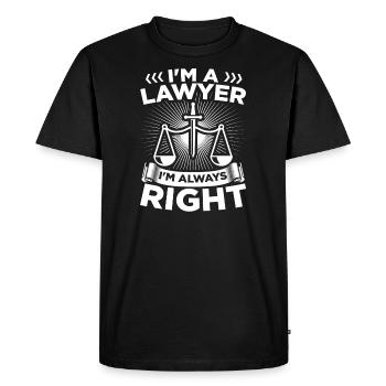 Profession d'avocat | Idées de cadeaux pour les avocats - T-shirt Premium bio Homme - noir - Devant - Nico (187cm)