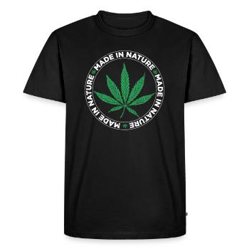 Cannabis 420 | Ott Weed Gras Ganja Cadeaux communs - T-shirt Premium bio Homme - noir - Devant - Nico (187cm)