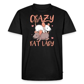 Rats rat | Idées cadeaux pour animaux de compagnie - T-shirt Premium bio Homme - noir - Devant - Nico (187cm)