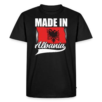 Albanais | Kosovo Albanie Balkan Alban cadeaux - T-shirt Premium bio Homme - noir - Devant - Nico (187cm)