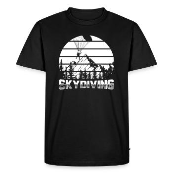 Skydiving | Parachute Skydive Air Sports Gifts - Men's Premium Organic T-Shirt - black - Front - Nico (187cm)