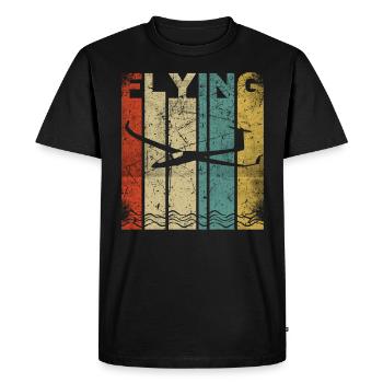 Segelfliegen | Segelflugzeug Segelflieger Geschenk - Männer Premium Bio T-Shirt - Schwarz - Vorne - Nico (187cm)