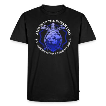 And Into The Ocean I Go To Save The Turtles - T-shirt Premium bio Homme - noir - Devant - Nico (187cm)