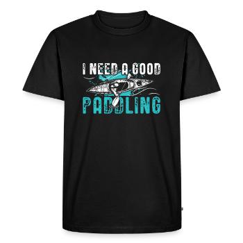 Canoë kayak | Cadeaux kayak d'aviron - T-shirt Premium bio Homme - noir - Devant - Nico (187cm)