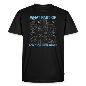 Mathématicien | Cadeaux mathématiques pour étudiants - T-shirt Premium bio Homme - noir - Devant - Nico (187cm)