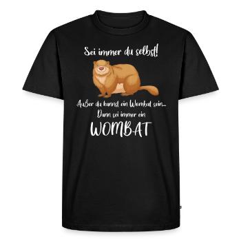 Wombat shirt | Australie Wombat - T-shirt Premium bio Homme - noir - Devant - Nico (187cm)