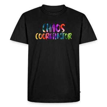 Coordinateur chaos - T-shirt Premium bio Homme - noir - Devant - Nico (187cm)