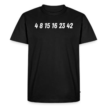 Chiffres Phare T-shirt série TV Télévision Fan - T-shirt Premium bio Homme - noir - Devant - Nico (187cm)