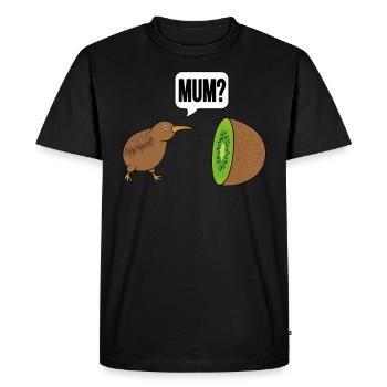 Oiseau kiwi disant drôle - T-shirt Premium bio Homme - noir - Devant - Nico (187cm)