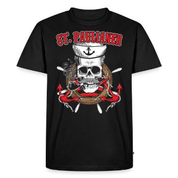 Paulians Hambourg Sankt Pauli | Cadeau de Saint Pauli - T-shirt Premium bio Homme - noir - Devant - Nico (187cm)