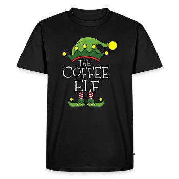 The Coffee Drinking Elf Christmas 2020 Christmas - Men's Premium Organic T-Shirt - black - Front - Nico (187cm)